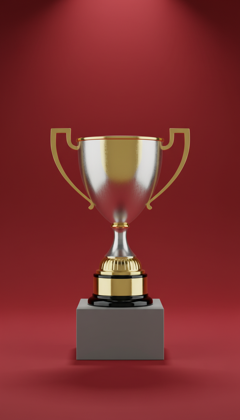 Gold-accented racing trophy limited edition