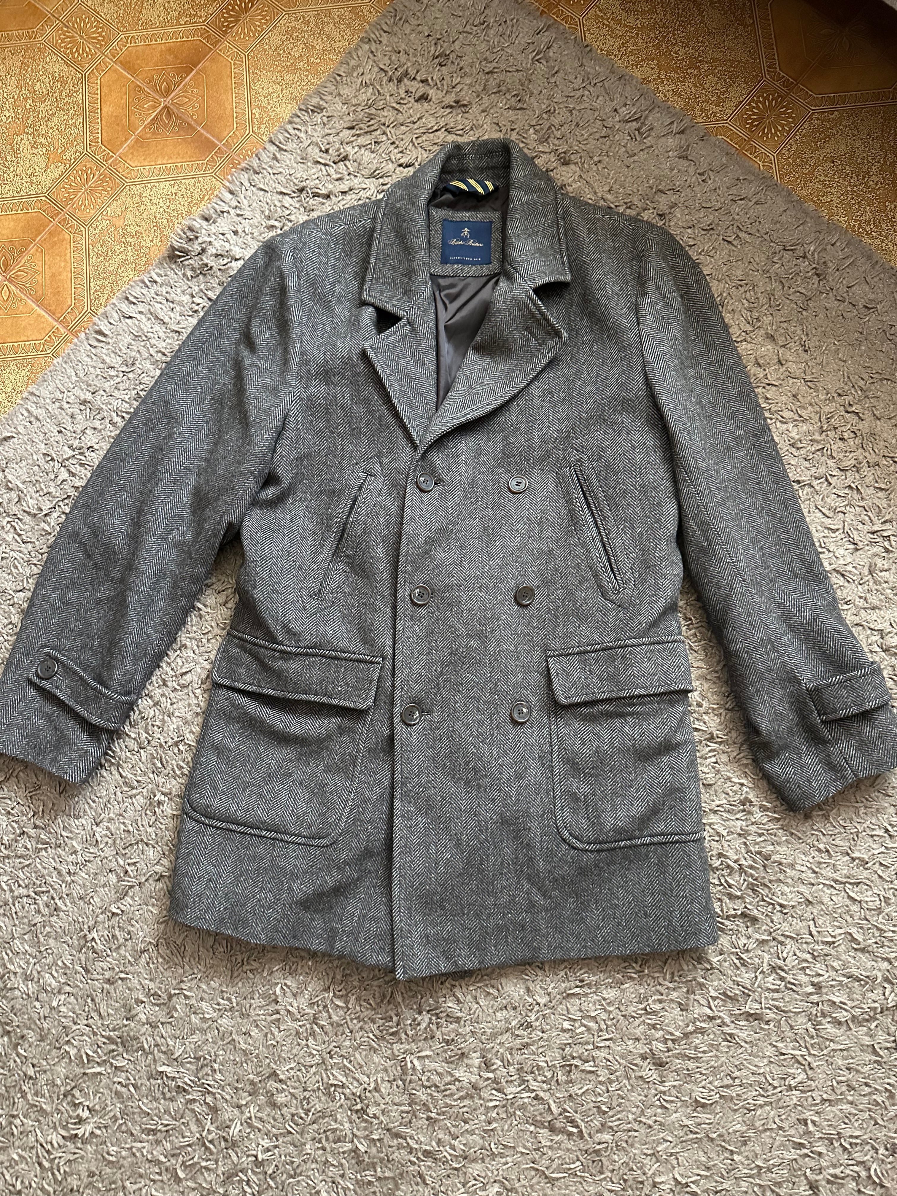 Brooks brothers camel brown pea coat Large 52