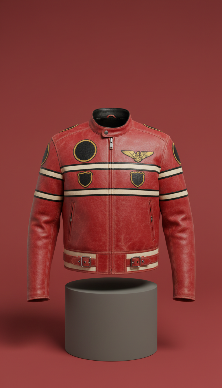 Vintage racing leather jacket